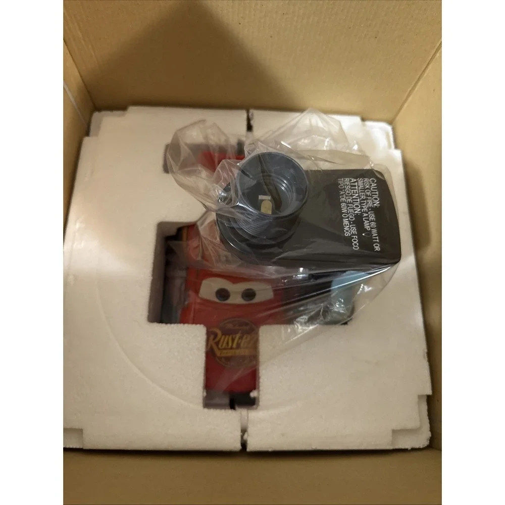 Disney Pixar Cars Table Lamp Animated Lightning McQueen 2008 New In Box‎